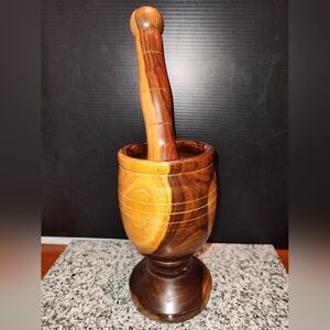 Handcrafted Wooden Mortar and Pestle